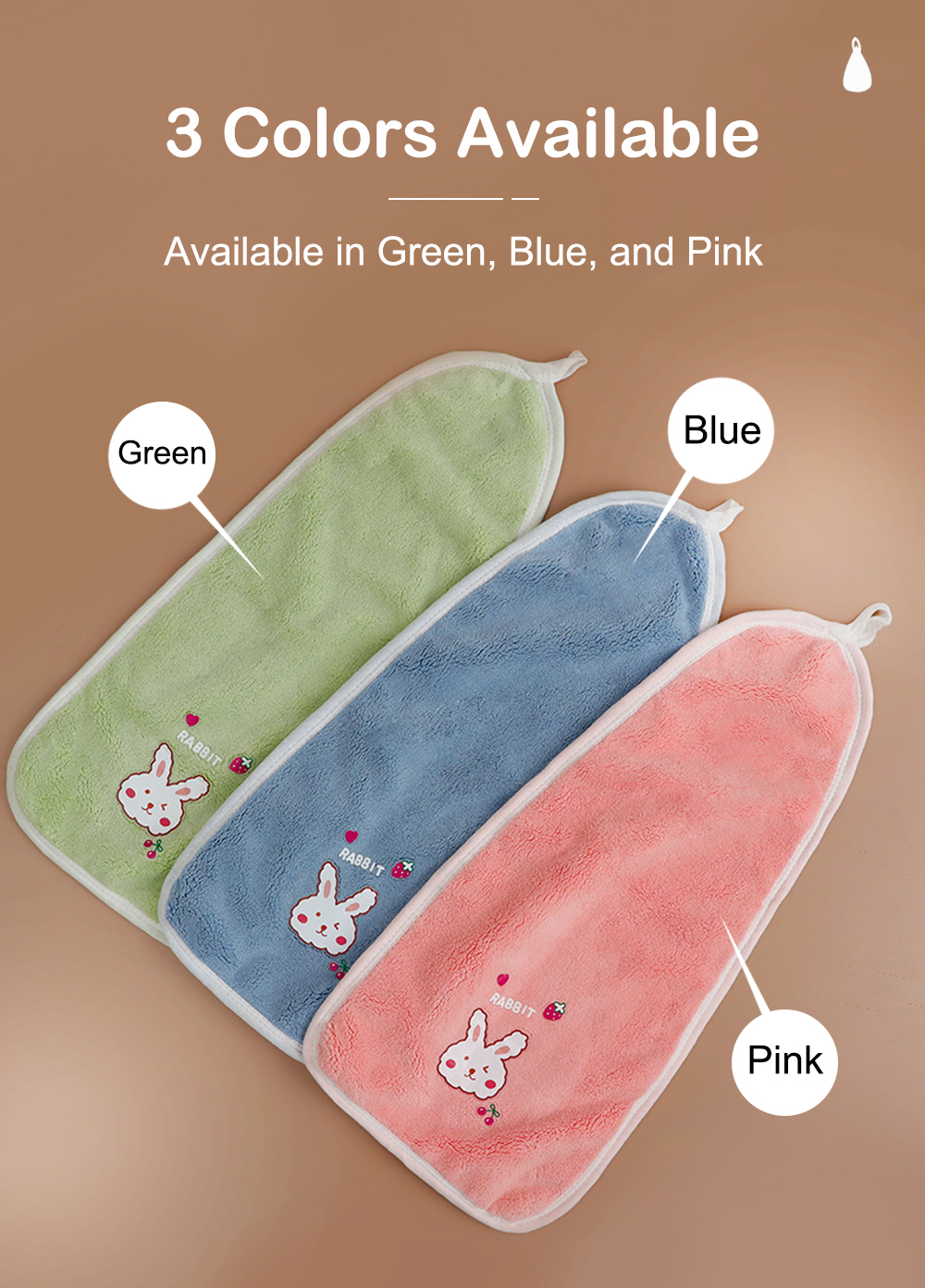 Highly Absorbent Bunny Hand Towels-8